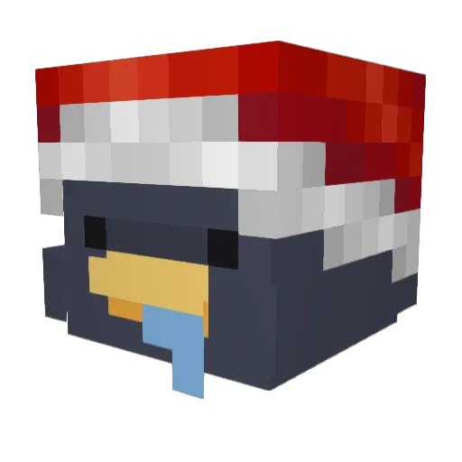 Mannkraft Minecraft avatar head, 3D render