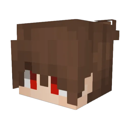Mannsi Minecraft avatar head, 3D render