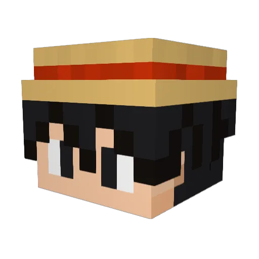 MannyChan Minecraft avatar head, 3D render