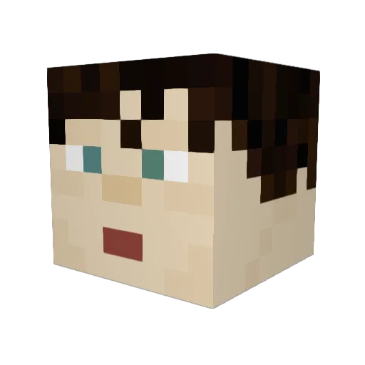 MannyNGF Minecraft avatar head, 3D render