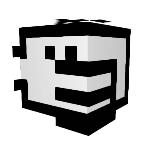 MannySloane Minecraft avatar head, 3D render