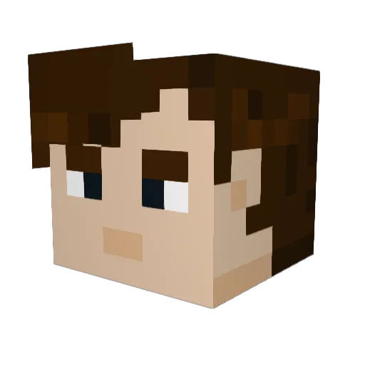 MannyStillwagon Minecraft avatar head, 3D render