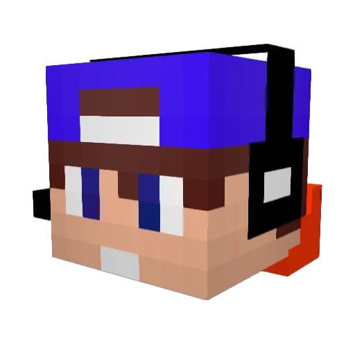 ManoArame Minecraft avatar head, 3D render