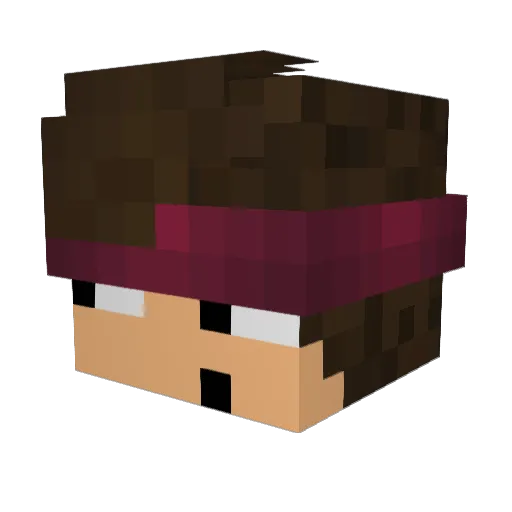 ManoCaio Minecraft avatar head, 3D render