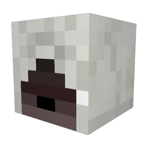 ManoCigano Minecraft avatar head, 3D render