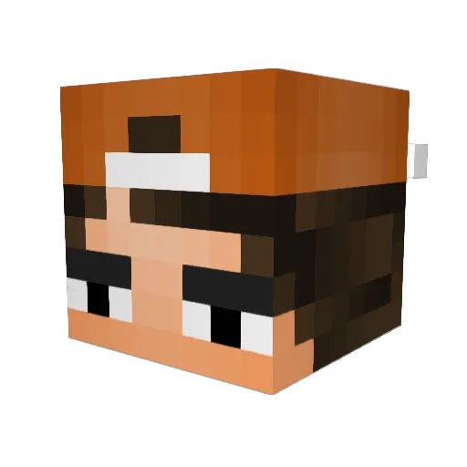 ManoGhost_ Minecraft avatar head, 3D render