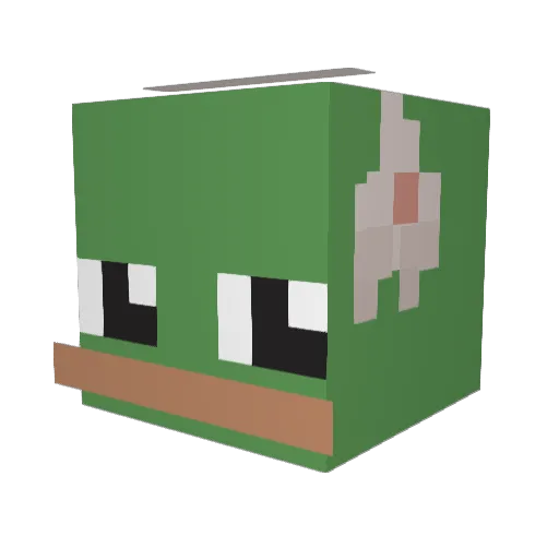 ManoKah Minecraft avatar head, 3D render