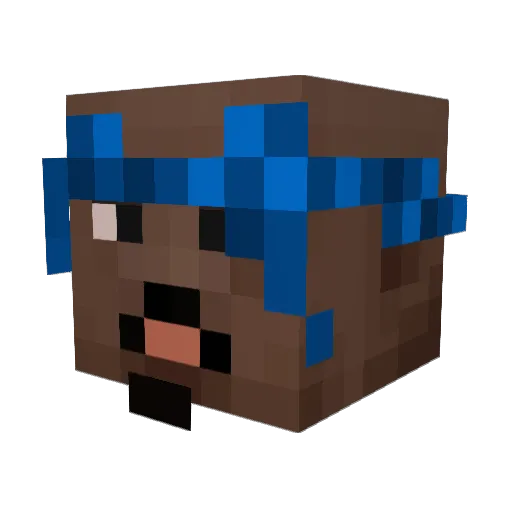 ManoNoturno Minecraft avatar head, 3D render