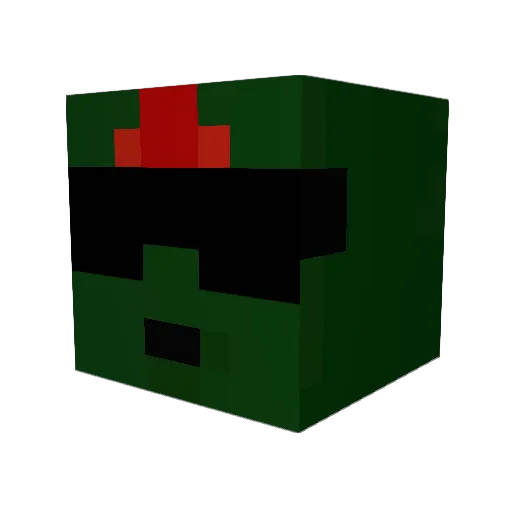 ManoTurtlePvP Minecraft avatar head, 3D render