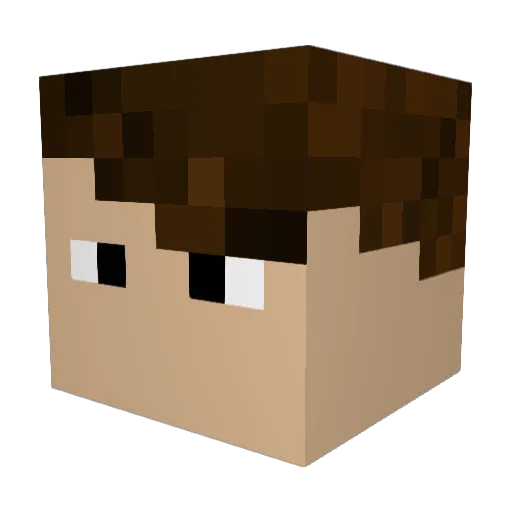 ManoZK_ Minecraft avatar head, 3D render