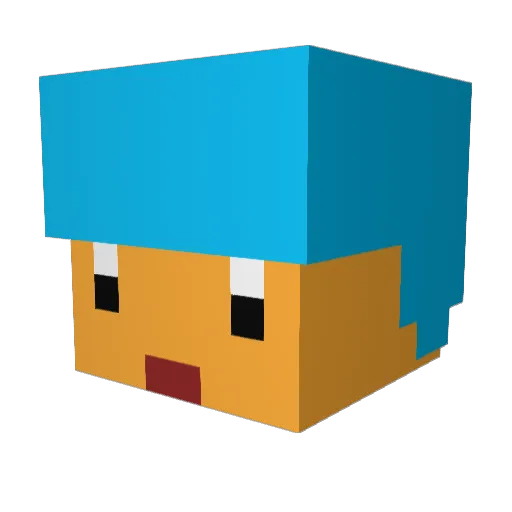Mano_YT Minecraft avatar head, 3D render