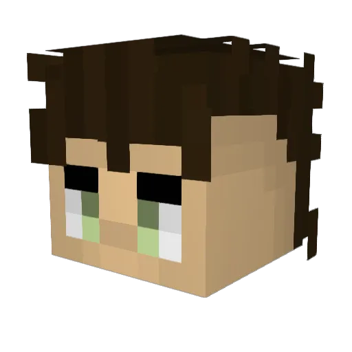 ManoelGelatina Minecraft avatar head, 3D render