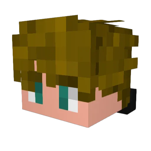 Manofthegam3 Minecraft avatar head, 3D render