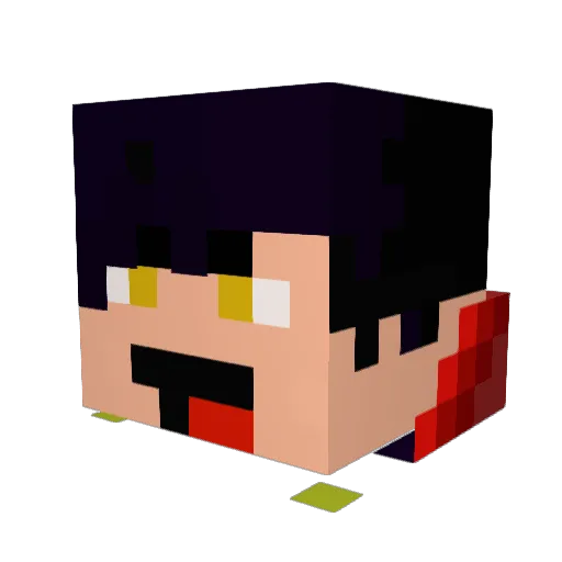 Manoidoco Minecraft avatar head, 3D render