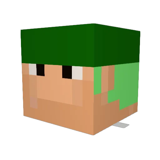 Manololoo Minecraft avatar head, 3D render