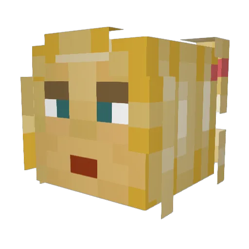 ManonKanon Minecraft avatar head, 3D render