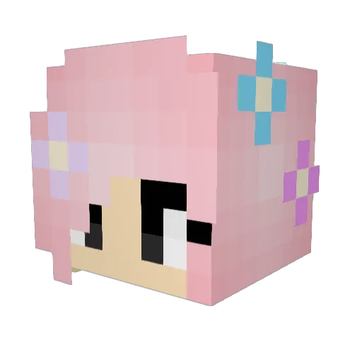 ManonWill0w Minecraft avatar head, 3D render