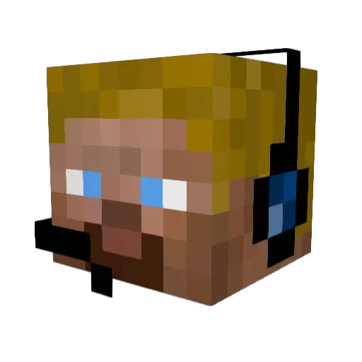 Manonational Minecraft avatar head, 3D render
