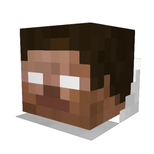 Manoo76 Minecraft avatar head, 3D render