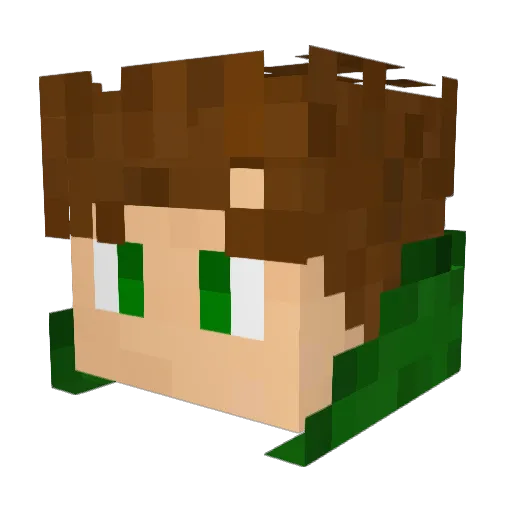 Manorel Minecraft avatar head, 3D render