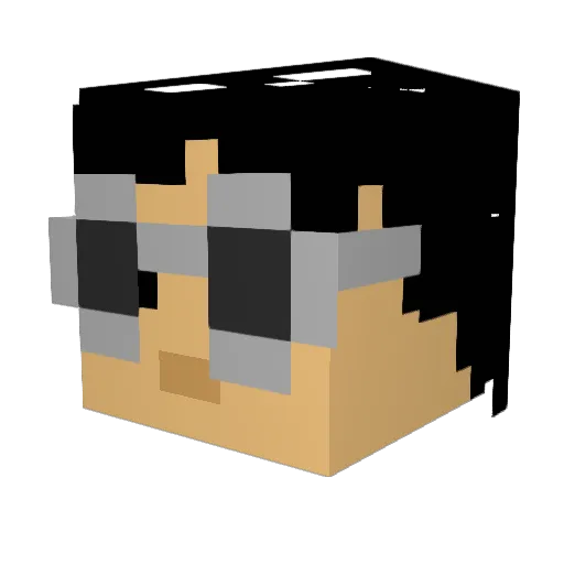 Manosfire Minecraft avatar head, 3D render