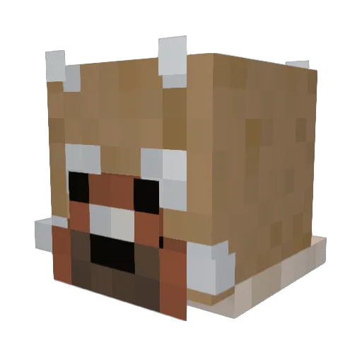 Manouck Minecraft avatar head, 3D render