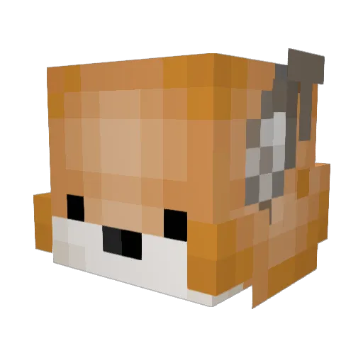 Manpear Minecraft avatar head, 3D render