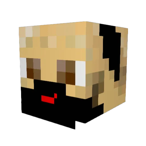 Manpug1 Minecraft avatar head, 3D render