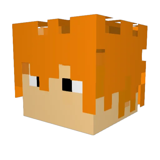 Manriquez Minecraft avatar head, 3D render