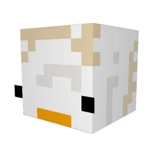 MansLady217 Minecraft avatar head, 3D render