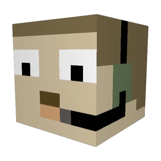 ManscapedBalls Minecraft avatar head, 3D render