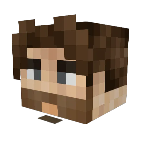 ManserX Minecraft avatar head, 3D render