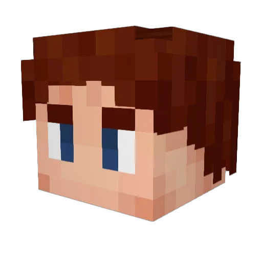 Mansfera Minecraft avatar head, 3D render