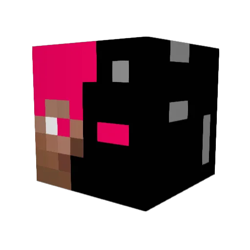 ManshTRONic Minecraft avatar head, 3D render