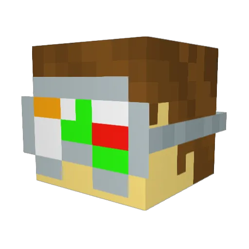 Mansi_Wild Minecraft avatar head, 3D render