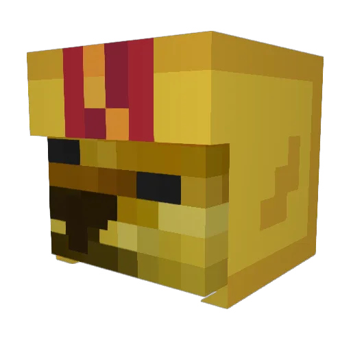 Mansidao Minecraft avatar head, 3D render