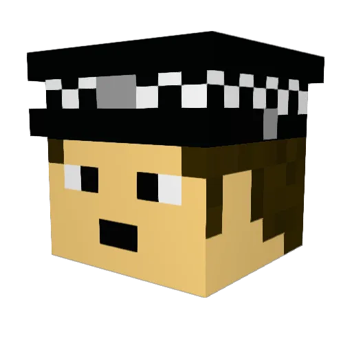Mansion Minecraft avatar head, 3D render
