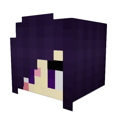 Mansiyapo Minecraft avatar head, 3D render
