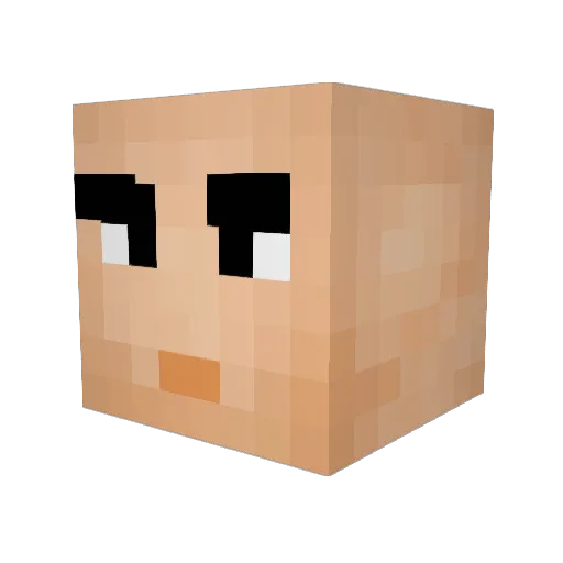 Manskiten Minecraft avatar head, 3D render