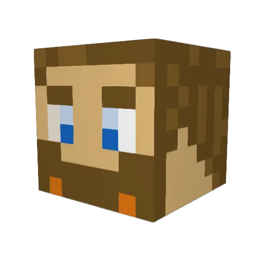 MansorCZ Minecraft avatar head, 3D render