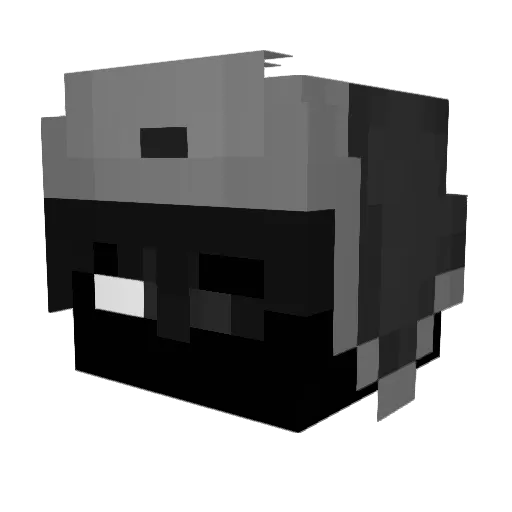 Mansplainer Minecraft avatar head, 3D render