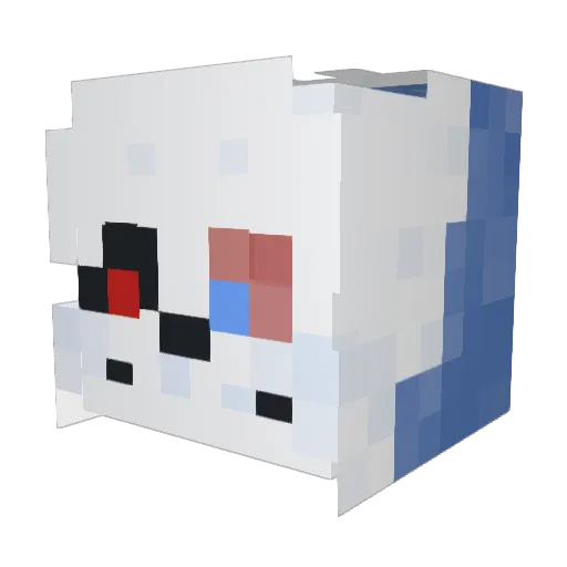 MansterFrog Minecraft avatar head, 3D render