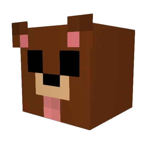 Mansuetum Minecraft avatar head, 3D render