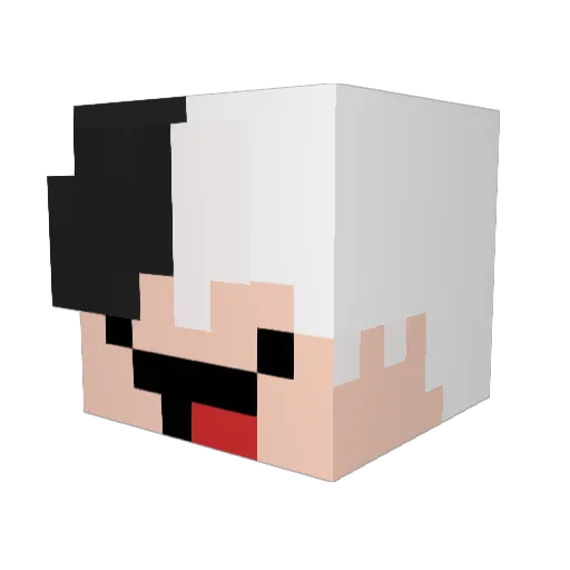 Mansuns Minecraft avatar head, 3D render