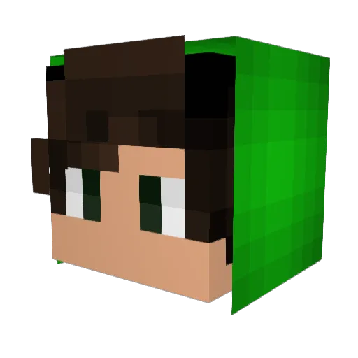 Mansur_Abas Minecraft avatar head, 3D render