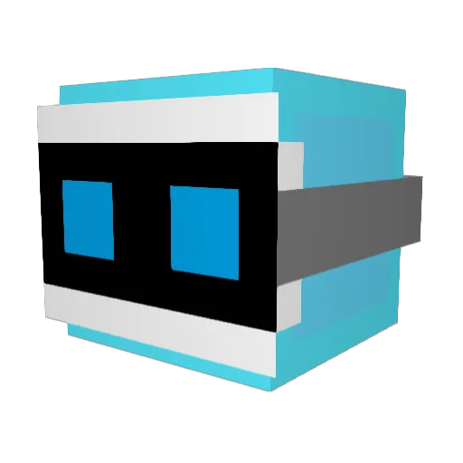Manta01 Minecraft avatar head, 3D render