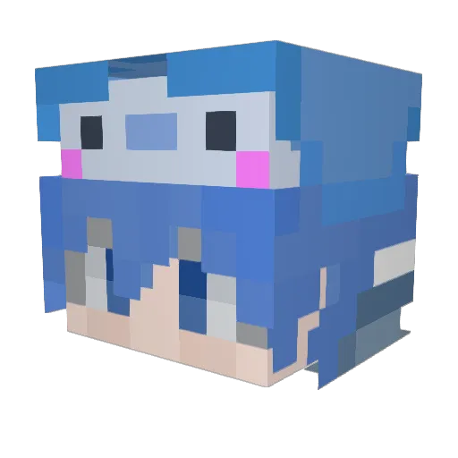Manta0506 Minecraft avatar head, 3D render