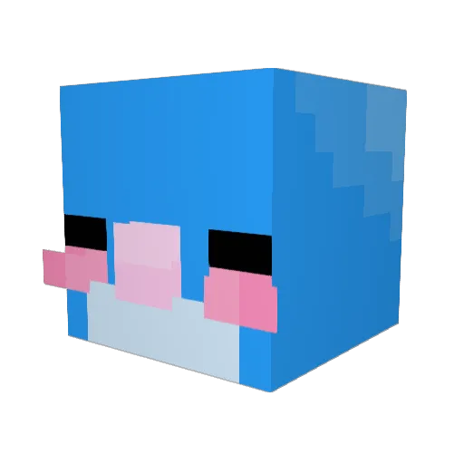 Manta130 Minecraft avatar head, 3D render