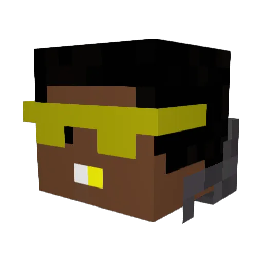 Mantalord Minecraft avatar head, 3D render