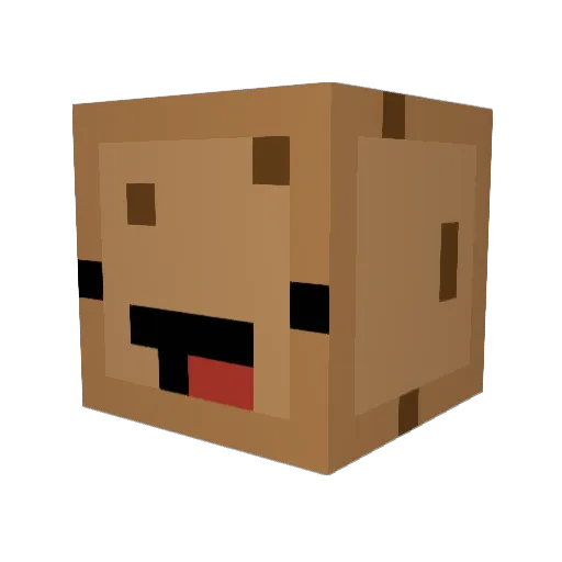 Mantecao Minecraft avatar head, 3D render